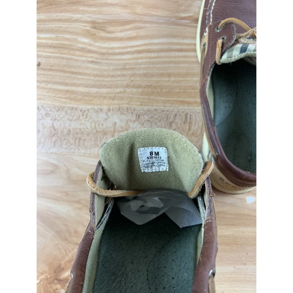 Sperry‎ Top-Sider Women 8M Brown Plaid Bluefish Boat Casual Shoes 9353632
